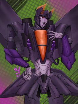 Clean Lined, Full Color/ Rendered w/ Colored BG